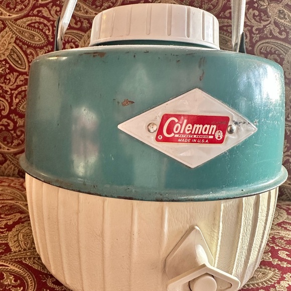 Coleman Vintage Teal and White Water Jug - Picture 3 of 7